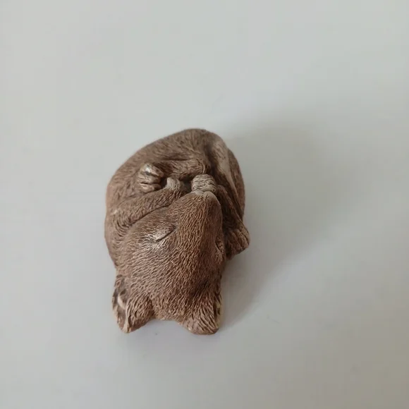 Sandicast Sleeping Mouse Figurine Signed Made in San Diego 1981 Vintage 3"x2" - Picture 4 of 6